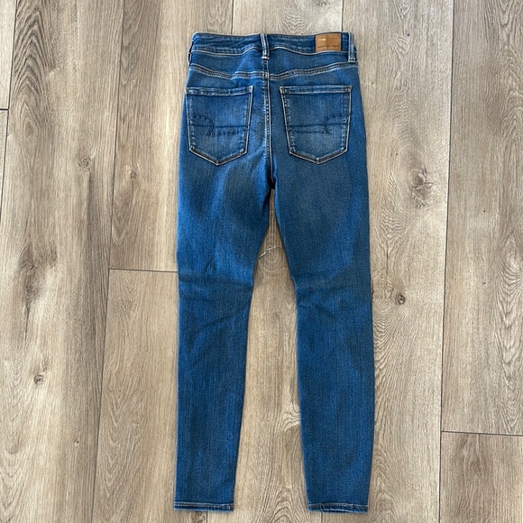 American Eagle Outfitters Women's Next Level Distressed Blue Jeans - Picture 3 of 4